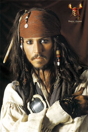 Capitaine jack Sparrow dans pirates des carabe !!!